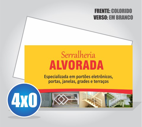 Cartão de Visita em Couché Brilho Sem Enobrecimento 