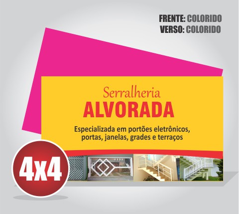 Cartão de Visita em Couché Brilho Sem Enobrecimento 